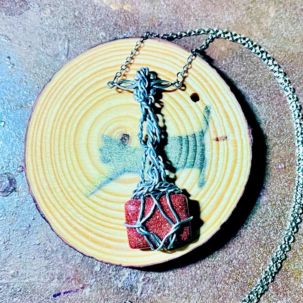 Mjolnir (Thor’s Hammer) Sunstone Necklace